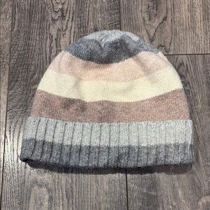 Baby Gap Neutral Stripe Knit Beanie